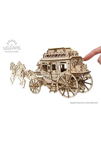 Механічний 3D пазл Поштовий диліжанс (70045) UGEARS (364113005)