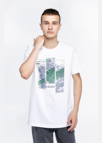 Біла футболка з принтом чоловіча 88259 Tommy Life