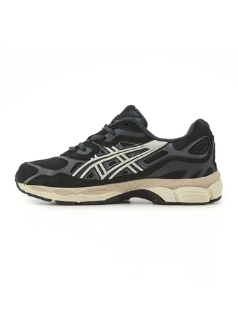 Черные демисезонные кроссовки мужские asics gel-nyc black beige асикс гель нюк черные No Brand
