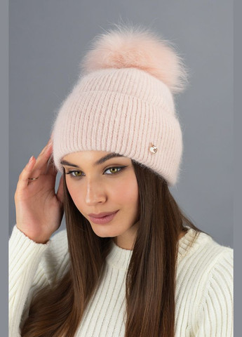 Женская вязаная шапка с отворотом и бубоном Пилар Braxton (314854872)