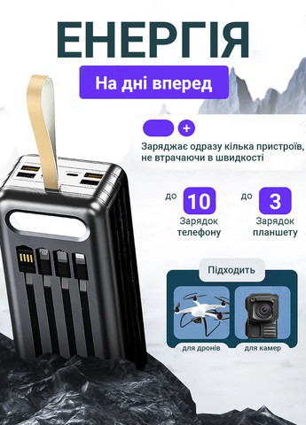 Power Bank 60000mAh с несколькими USB-портами внешний аккумулятор большой емкости, повербанк FP (348059031)