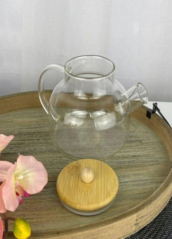 Стильный чайник для заваривания из боросиликатного стекла 1100 мл Edenberg (289352318)