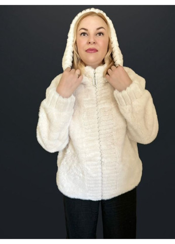 Короткая шуба женская Норка с капюшоном Молоко No Brand (358202941)