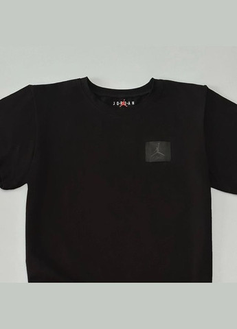 Черная летняя мужская футболка air jordan черная с коротким рукавом No Brand