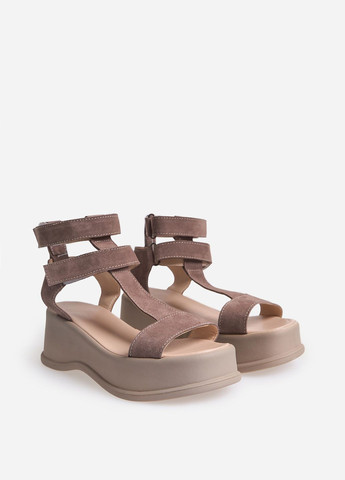 Бежевые босоножки ISSA PLUS на липучке