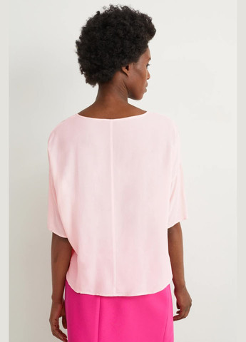 Розовая блуза из вискозы C&A