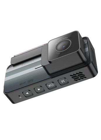 Відеореєстратор DV12 driving recorder 2K display GPS(with rear camera) Silvery Gray Hoco DV12 (з rear camera) (363832602)