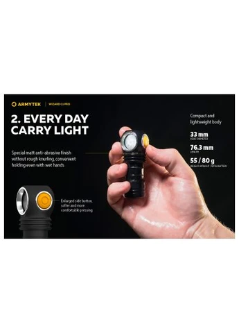 Ліхтар (F09001C) Armytek Wizard C1 Pro Magnet USB (401800186)