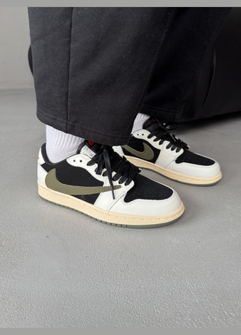 Чорно-білі Осінні кросівки чоловічі і жіночі nike air jordan 1 retro low black white | найк аір джордан 1 ретро низькі чорно-білі No Brand