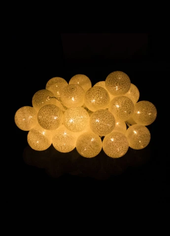 Гірлянда на батарейках Cotton Balls 6 м 30 LED Warm White Springos CL0055 (275095557)