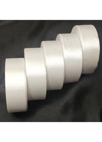 Біла стрічка атласна 2,5 см (23 м) "Sindtex" (АЛ2-001) Plus-plus (352747695)