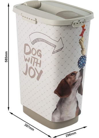 Контейнер для зберігання сухого корму Cody 50 л (40020) Собаки Rotho (334009604)