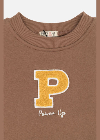 Tuffy свитшот для мальчика цвет кофейный cb-00260119 кофейный футер