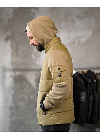 Бежева демісезонна стильна чоловіча куртка демісезонна бежева Freedom