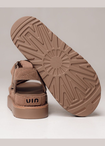 Бежевые босоножки на высокой платформе замша Lola Andy на липучке