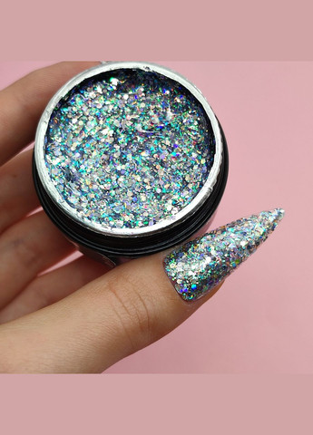 Рідкий Полігель №10 з крупним глітером 15мл Magic Girl (303635401)