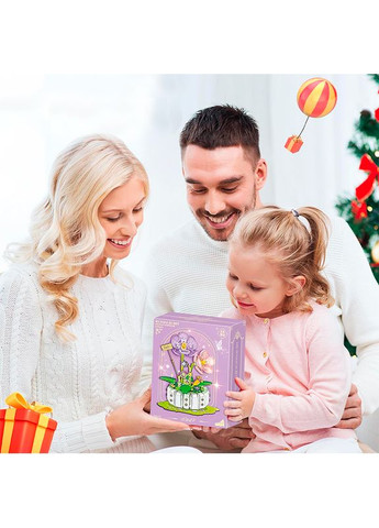 3D конструктор набір будівельних блоків 2140 квітковий конструктор Фіалки 468 деталей YZ (362455982)