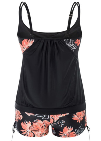 Черный летний женский купальник tankini plus size с утягивающим эффектом черный (8188) танкини FS