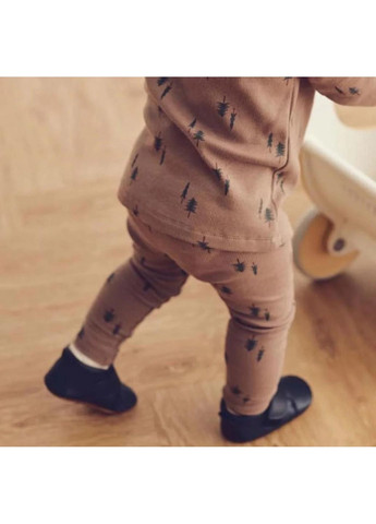 Кофейные демисезонные детские леггинсы для девочки кофейные (25111287) Green Cotton