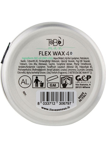 Міцний матовий віск для волосся Tabu Flex Wax 40 75ml (877415-38282) Sensus (368868172)