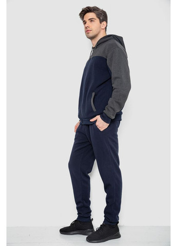 Спортивний костюм чоловічий на флісі, колір синьо-сірий, 244R9140 Ager (366891150)