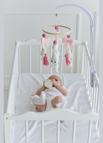 Дитячий музичний мобіль на ліжечко для немовлят WoollyFox "Добрі привиди" на 35 мелодій No Brand (342757941)