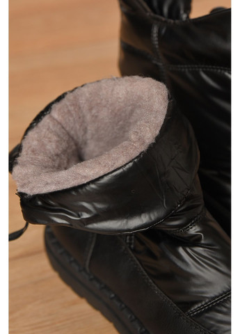 Дутики жіночі на хутрі чорного кольору Let's Shop (367582821)