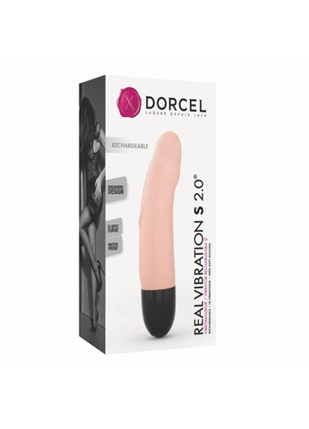 Вибратор Real Vibration S Flesh 2.0, диам 3,7см, перезаряжаемый, для точки G Dorcel (298348832)