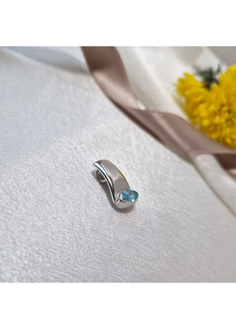 Срібна підвіска Око з блакитним каменем Срібло 925 проби Родоване 3013р 1.71г Nobrand (370438667)