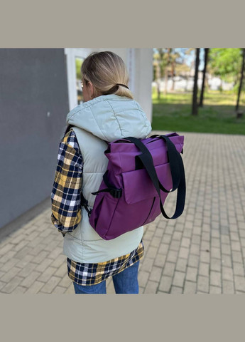 Жіноча сумка фіолетовий колір шопер молодіжна містка No Brand (294057617)