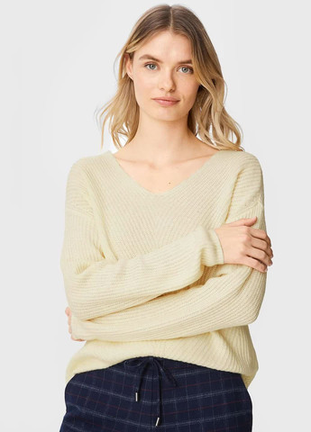 Молочний демісезонний пуловер з бавовни C&A