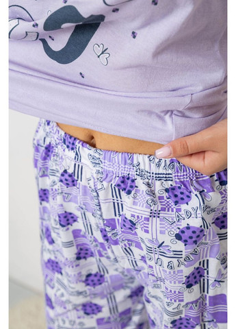 Сиреневая всесезон пижама женская с принтом, 243r2535 Ager