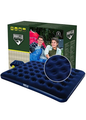 Надувний матрац Pavillo 67003-3 (матрац 67003, ножний насос 69611). Двомісний 152 х 203 х 22 см Bestway (300374396)