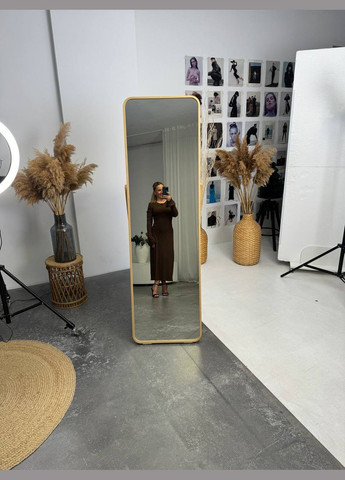 Темно-бежева сукня широкий рубчик тканина ангора No Brand