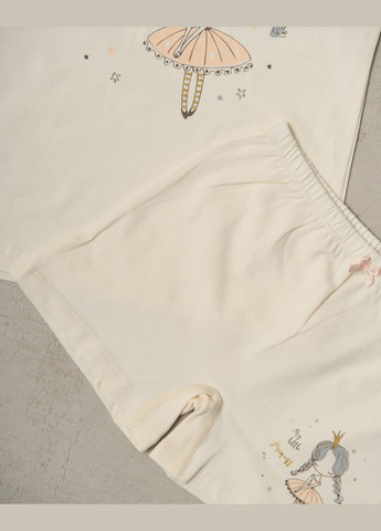 Кремовая комплект для девочки майка+шортики Ozkan