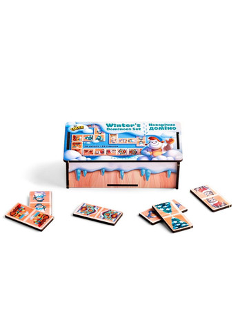 Настольная игра "Новогоднее домино" (ПСД242) PSD242, 28 плашек Ubumblebees (368834493)
