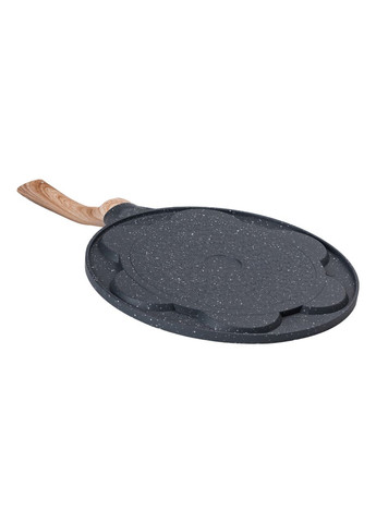 Сковорода з антипригарним покриттям 26 см для млинців, яєць та оладок, 7-секційна кругла сіра HP-39-582-C Jooki (358706644)