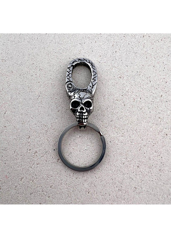 Готичний брелок з черепом для ключів з нержавіючої медичної сталі KC-016 No Brand (299008430)