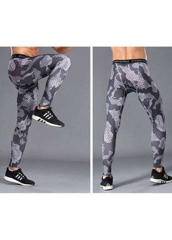 Зеленые демисезонные мужские компрессионные спортивные леггинсы с принтом "green energy" China