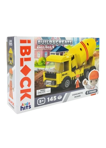 Конструктор "Бетонозмішувач" KH53/002/2 Junior Kids hits Build & create, 145 деталей, в коробці (6908485824279) Iblock (377395771)