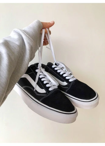КРОСІВКИ ЖІНОЧІ VANS OLD SKOOL BLACK WHITE V3 ВАНС ОЛД СКУЛ БІЛІ No Brand білі демісезони (392020131)