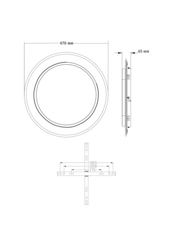 Керована світлодіодна люстра VEGA DUAL 75W 2R ON/OFF-450×53-WHITE/BLACK-220-IP20 ESLLSE (301020854)