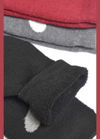 Комбинированные набор носков женских махровых 3 штуки Let's Shop рисунки (304251752)