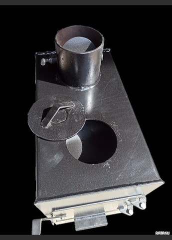 Буржуйка печь стальная с комфоркой для приготовления пищи (варочная плита), в комплекте выход для дымохода, для дров, угля, пел ТеплоТехник (269266267)
