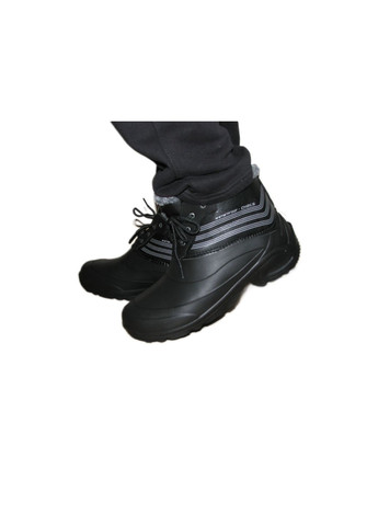 Черные зимние ботинки мужские непромокаемые пена Lider