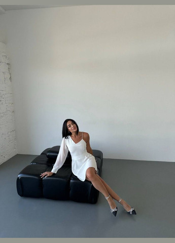 Білий коктейльна, ділова, повсякденний, кежуал, джинсова, вечірня сукня жіноча No Brand однотонна