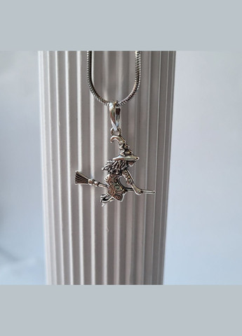 Серебряная подвеска подвес без камней Ведьмочка Черненное серебро 925 пробы 89007 1.59г No Brand (306743472)