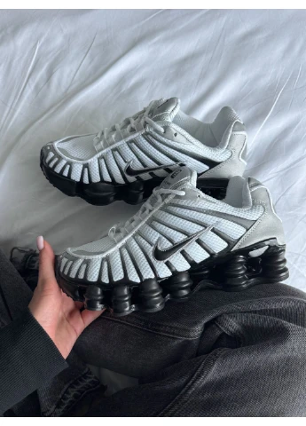 Кросівки жіночі і чоловічі Nike Shox TL White Black | Найк Шокс ТЛ чорно-білі демісезони (379423408)
