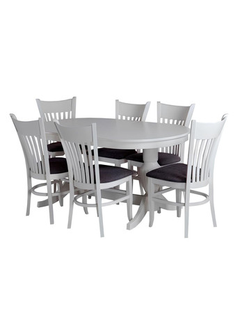 Стіл обідній Бланка розкладний, 160/200x90x75 см, Білий Prestol (372178816)