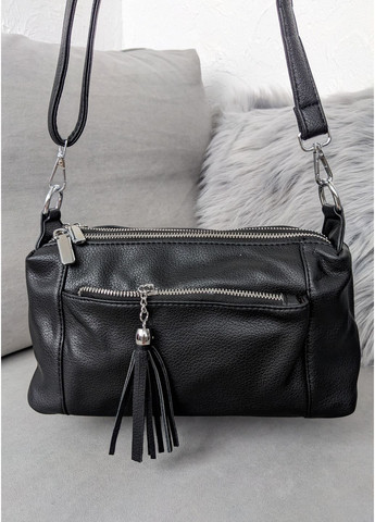 Стильная черная сумка из мягкой экокожи с кистью через плечо INNOE Сумка (363131974)